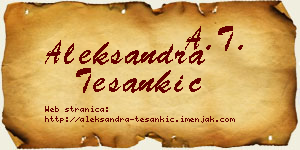 Aleksandra Tešankić vizit kartica